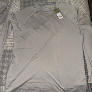 Goodfellow & Co Men’s Long-Sleeve Performance Top - Light Silver Gray